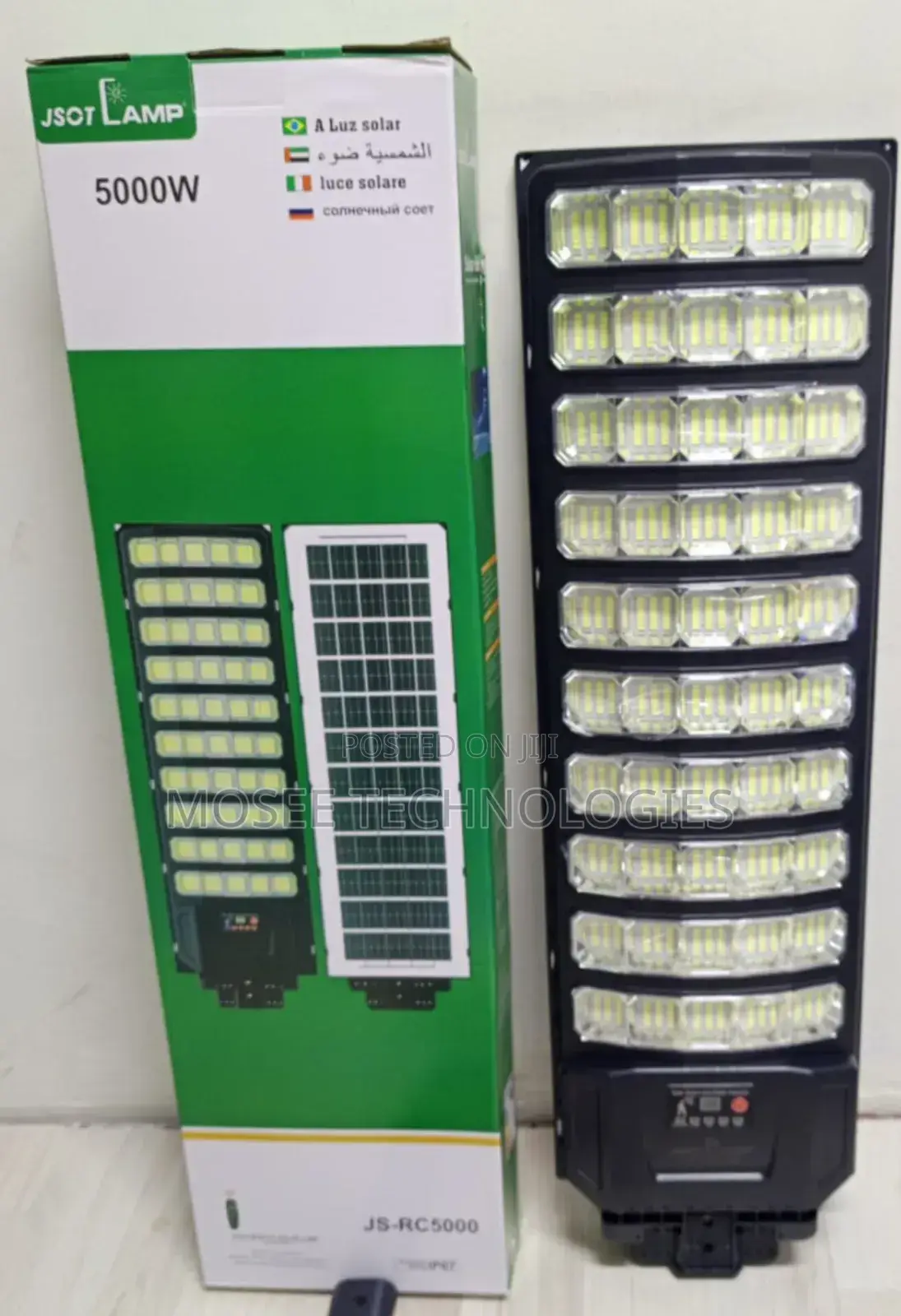 JSOT Lamp 5000W Solar LED Street Light With Remote & Pole Bracket