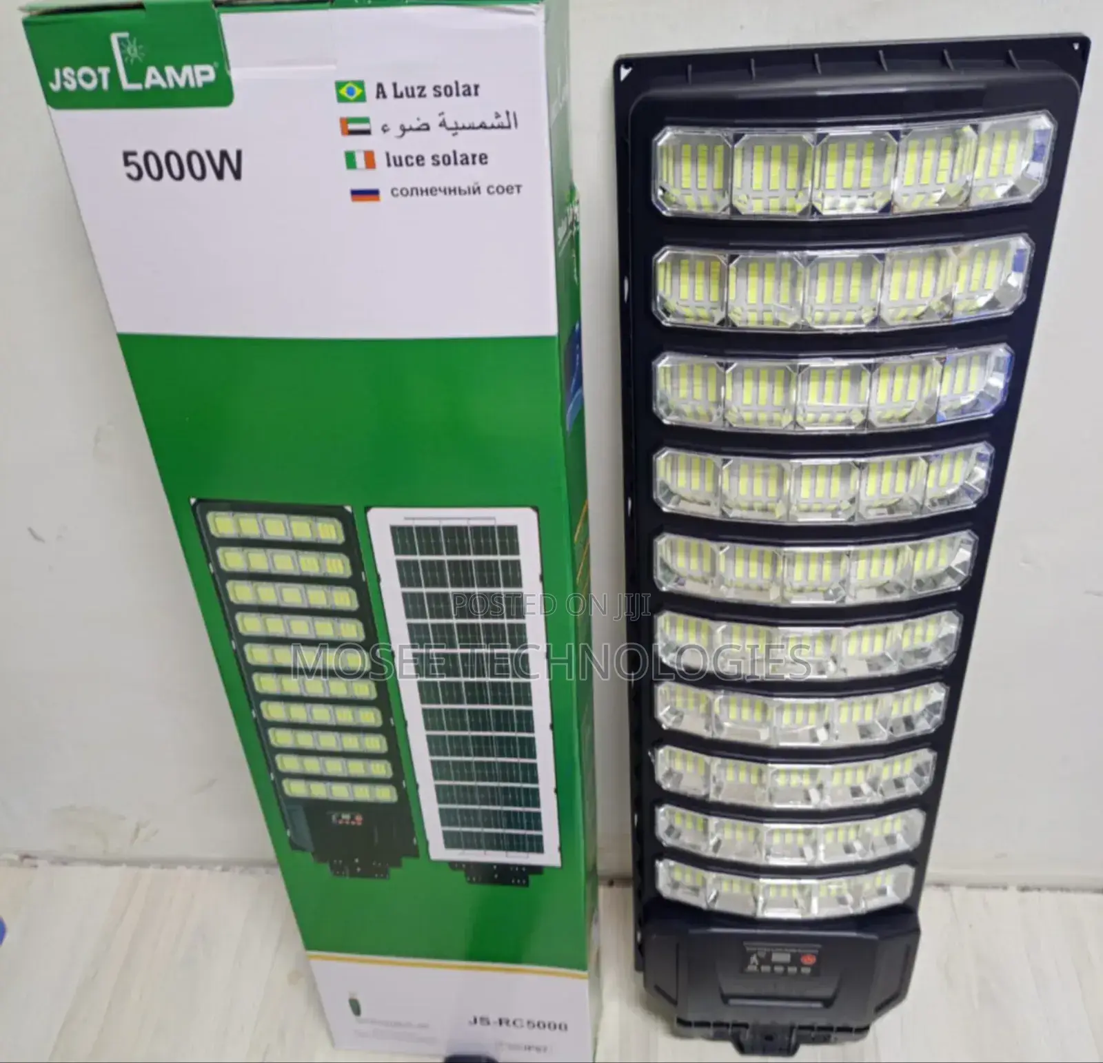 JSOT Lamp 5000W Solar LED Street Light With Remote & Pole Bracket