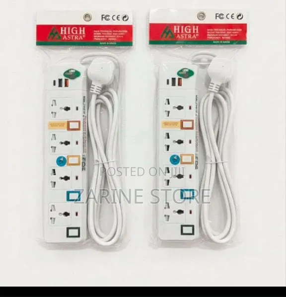 Power Extension 4 Ways With 2usb Port Type C Corded 3M Power Surge