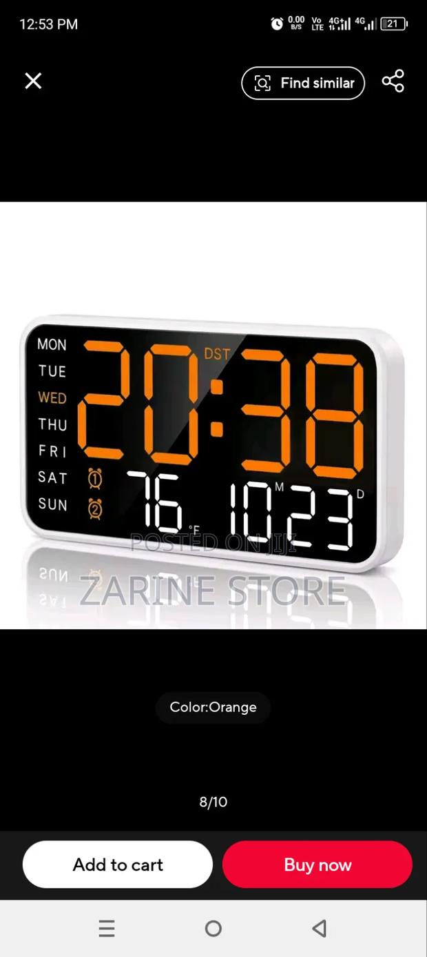 LED Planet Electronic Clock 3D Large Digital Wall / Wall Mounted Clock - thumbnail 2