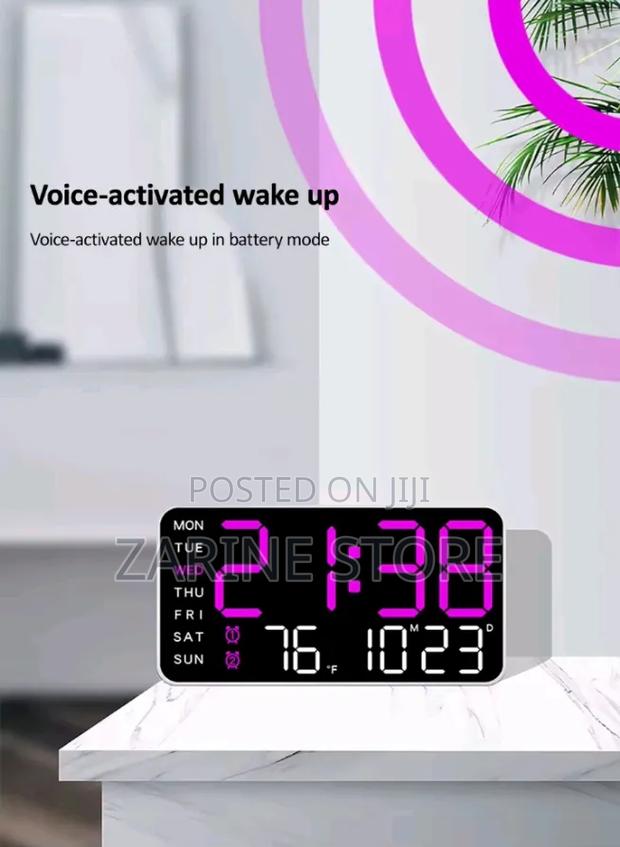 LED Planet Electronic Clock 3D Large Digital Wall / Wall Mounted Clock - thumbnail 3