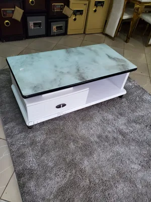 White and Green Marble Top Coffee Table