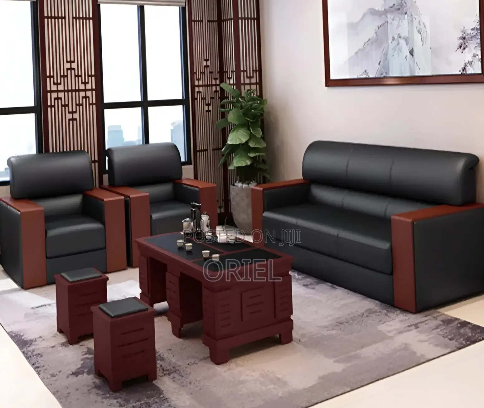 Office Sofa : 5-Seater Executive Waiting Room Sofa