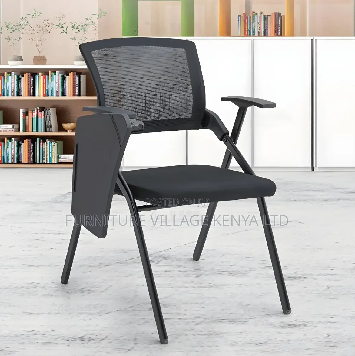 Study Chair; Foldable Mid Back Student's Study Chair-Wrting Pad