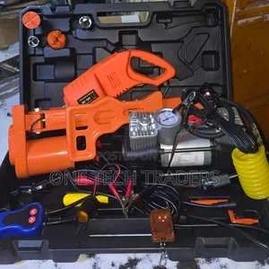 Electric Car Jack With 2 Air Compressor Cylinder