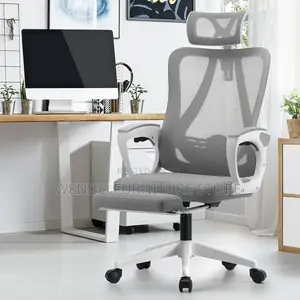 Office Chairs; High White Orthopedic With Footrest