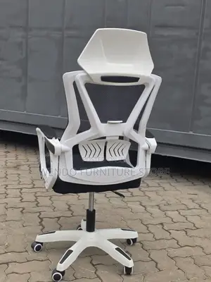 Office Chairs; High White Orthopedic With Footrest