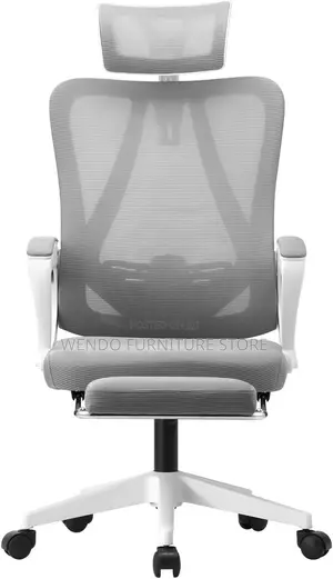 Office Chairs; High White Orthopedic With Footrest