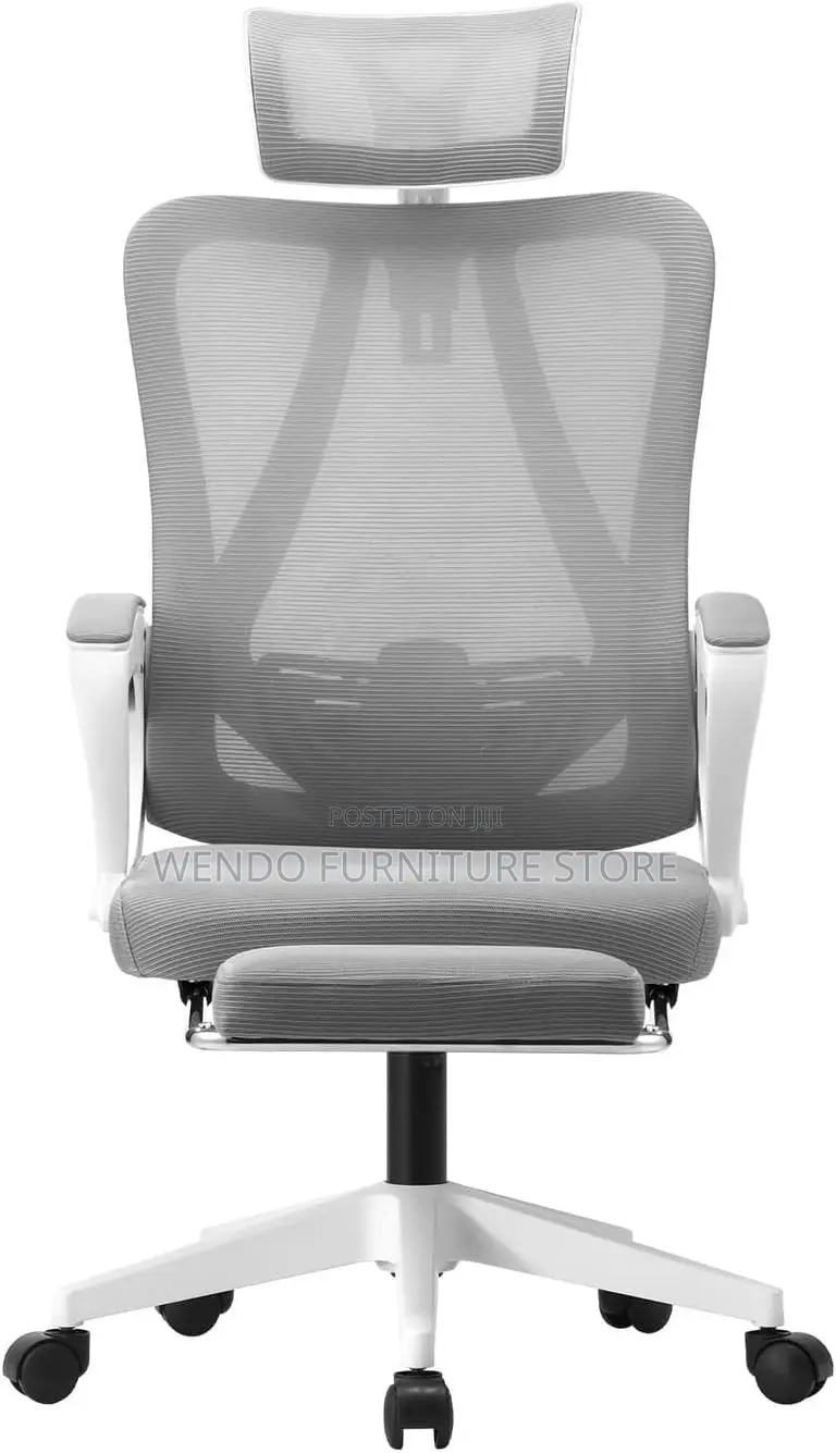 Office Chairs; High White Orthopedic With Footrest