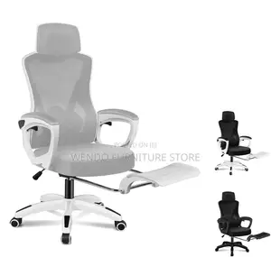Office Chairs; High White Orthopedic With Footrest