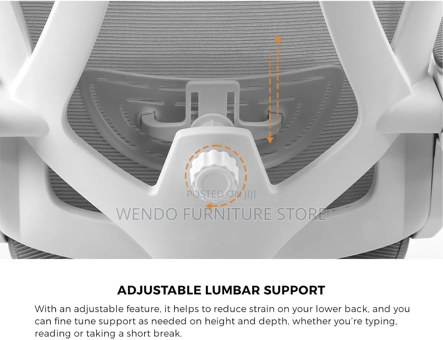 Office Chairs; High White Orthopedic With Footrest
