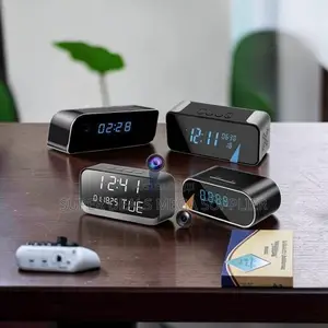1080P Motion Sensing WiFi Monitor Alarm Table Clock Hidden Spy Camera