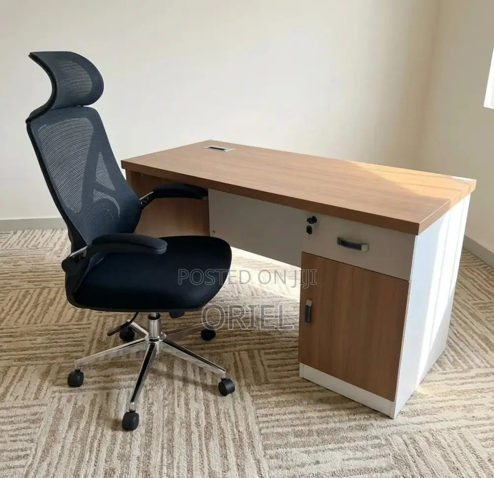 Office Desk : 1.4M Modern Office Desk With Storage