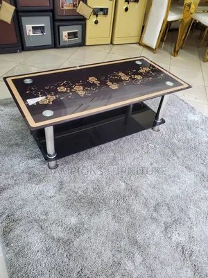 Floral Tempered Glass Coffee Table