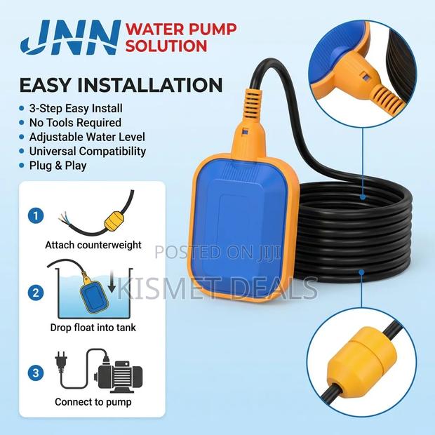 Float Switch Water Level Controller for Tank Pump Water Tank Floater - thumbnail 6