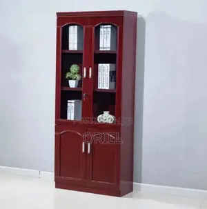 Office Cabinet : 2-Door Mahogany Storage Cabinet