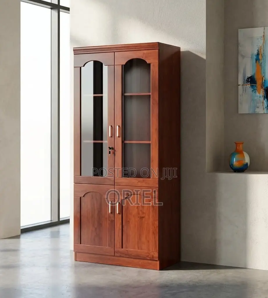 Office Cabinet : 2-Door Mahogany Storage Cabinet