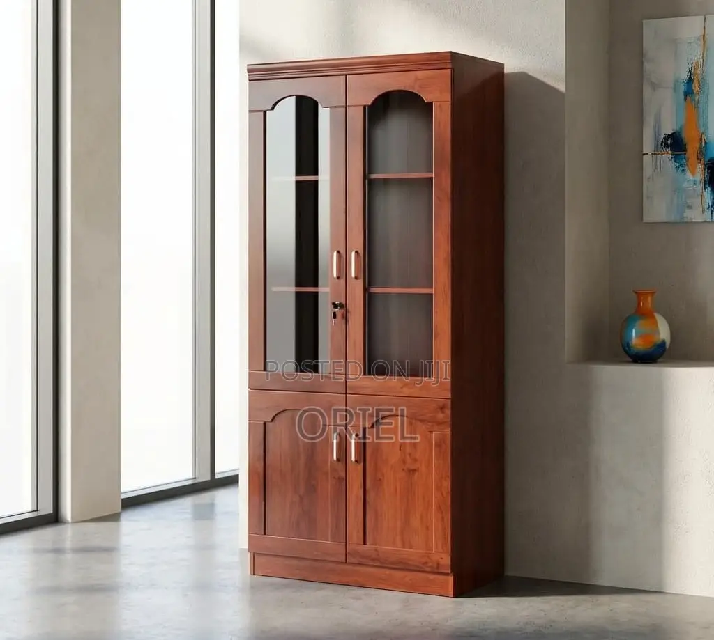Office Cabinet : 2-Door Mahogany Storage Cabinet