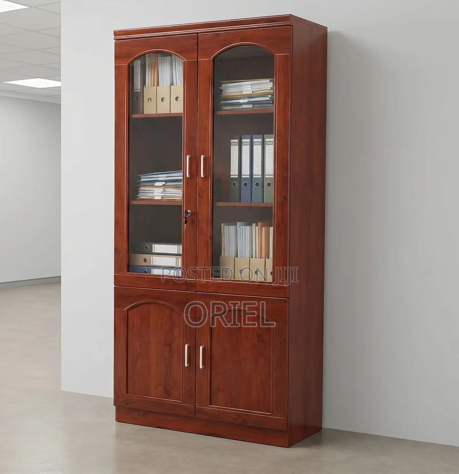 Office Cabinet : 2-Door Mahogany Storage Cabinet