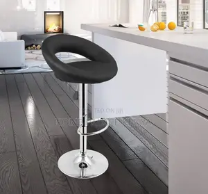 Bar Stools; Ergonomic Adjustable Dining Bar Chair With Round Back