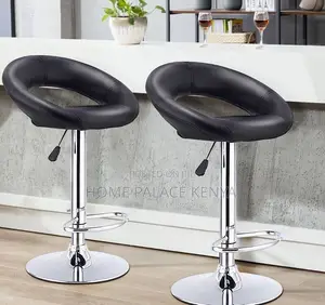 Bar Stools; Ergonomic Adjustable Dining Bar Chair With Round Back