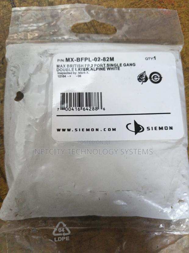 Siemon Single Face Plate