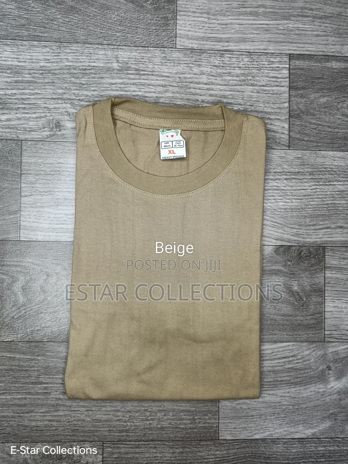 Beidge and Chocolate Brown Heavyweight T-Shirts
