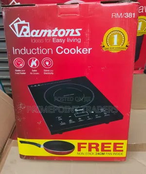 Ramtons Electric Single Induction Cooker + Free Pan – Modern Cooking