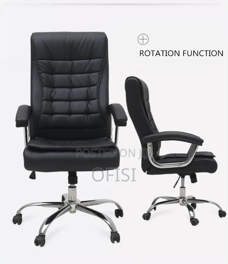Office Chair; Black Executive Office Leather Chair
