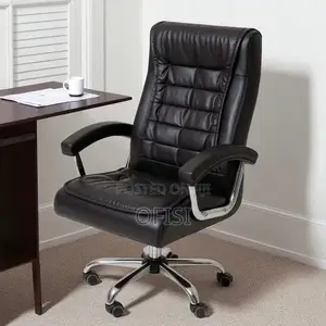 Office Chair; Black Executive Office Leather Chair
