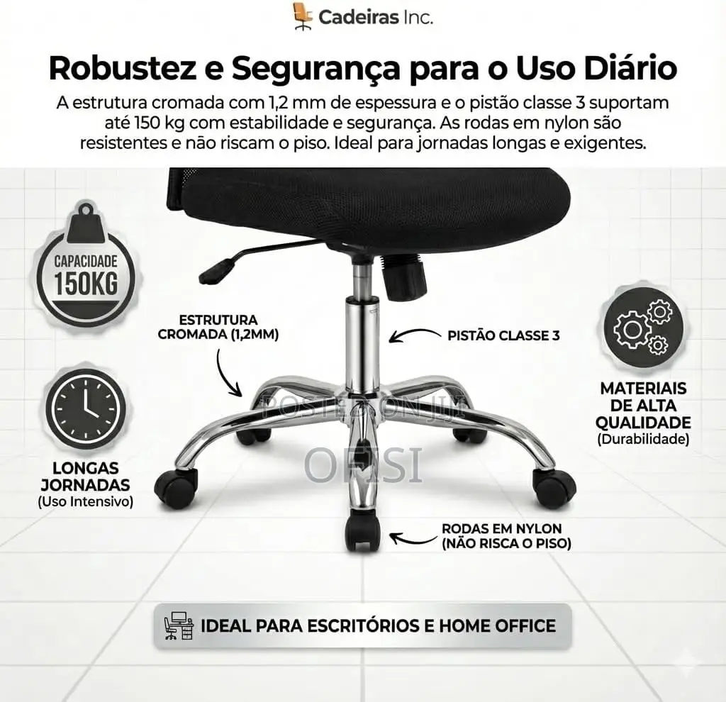 Office Chair; Black Executive Office Leather Chair