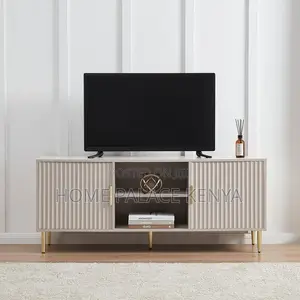 TV Stand; Wooden Entertainment Console Table for Living Room