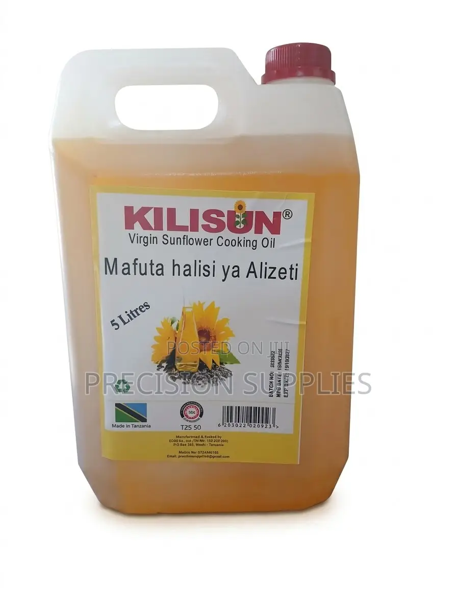 100% Virgin Cold-Pressed Sunflower Cooking Oil, 5 Litre