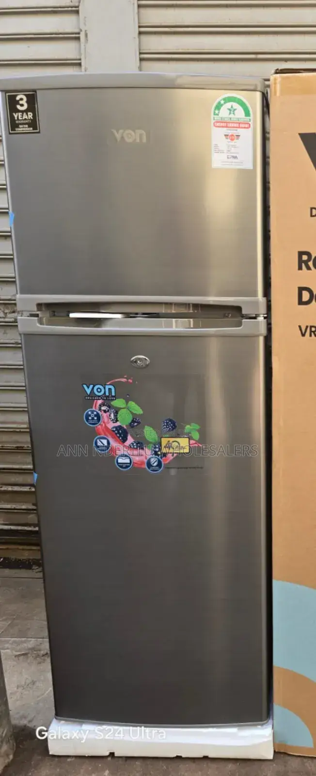 Silver 181l Von Fridge