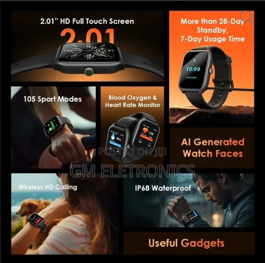 Oraimo Watch 5 Lite (OSW-804) Is a Stylish Unisex Bluetooth Smartwatch