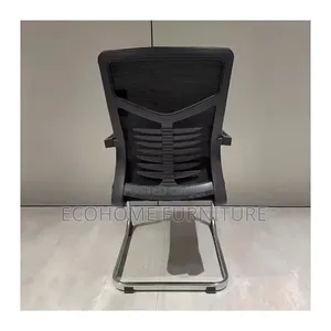 Modern Mesh Visitor Office Chair With Chrome Sled Base