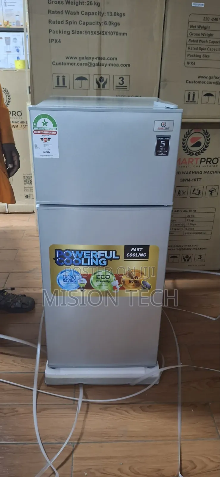 Smartpro 95L Double Door Fridge **