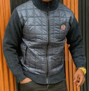 Quilted Full-Zip Sweater Jacket
