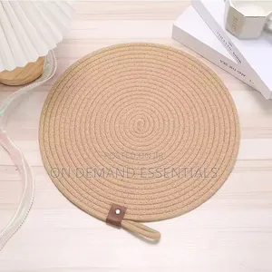Round Cotton Rope Woven Non Slip Heat Resistant Table Mat