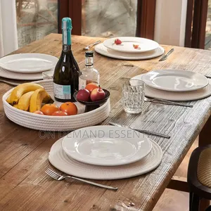 5 PCS Set Round Cotton Rope Woven Non Slip Heat Resistant Table Mat