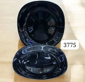 11 Inches Square Ceramic Plate(Black)