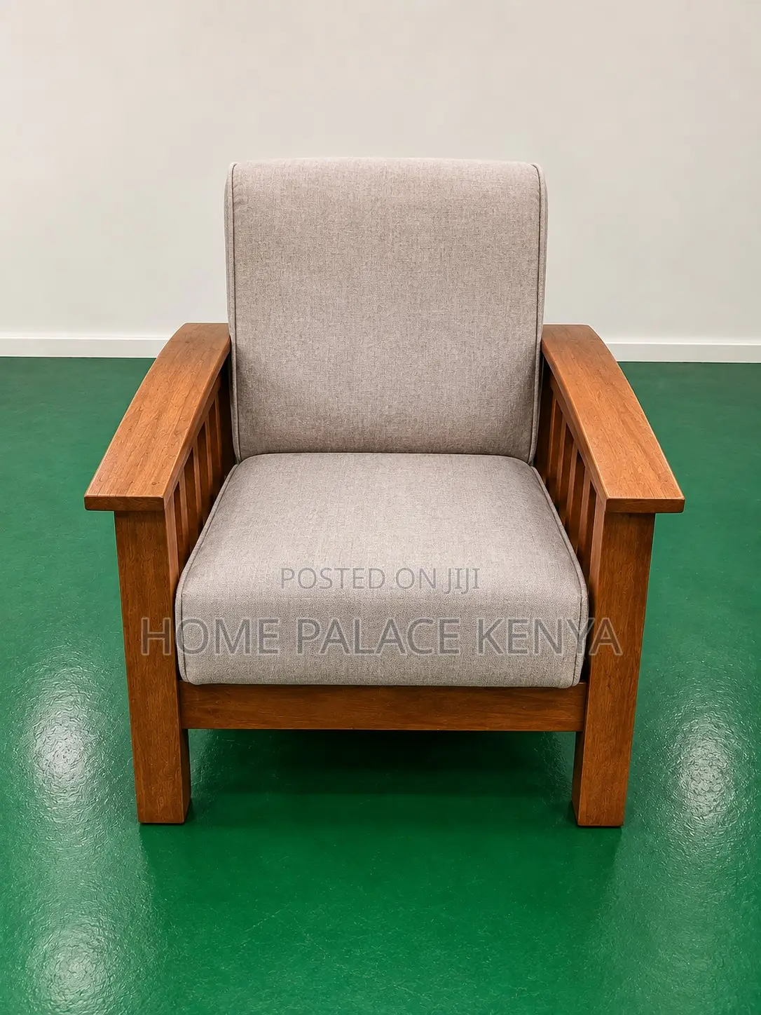 Home Sofa: Wooden Guest Chair With Cushioned Seat