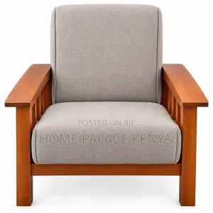 Home Sofa: Wooden Guest Chair With Cushioned Seat
