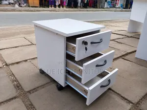 Office Cabinet;3 Drawer Mobile Office Pedestal Cabinet With Lock