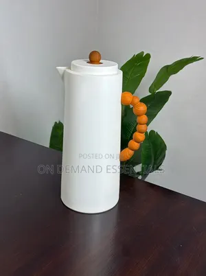 Nordic Vacuum Flask With Beaded Wood Handle – 1.0L