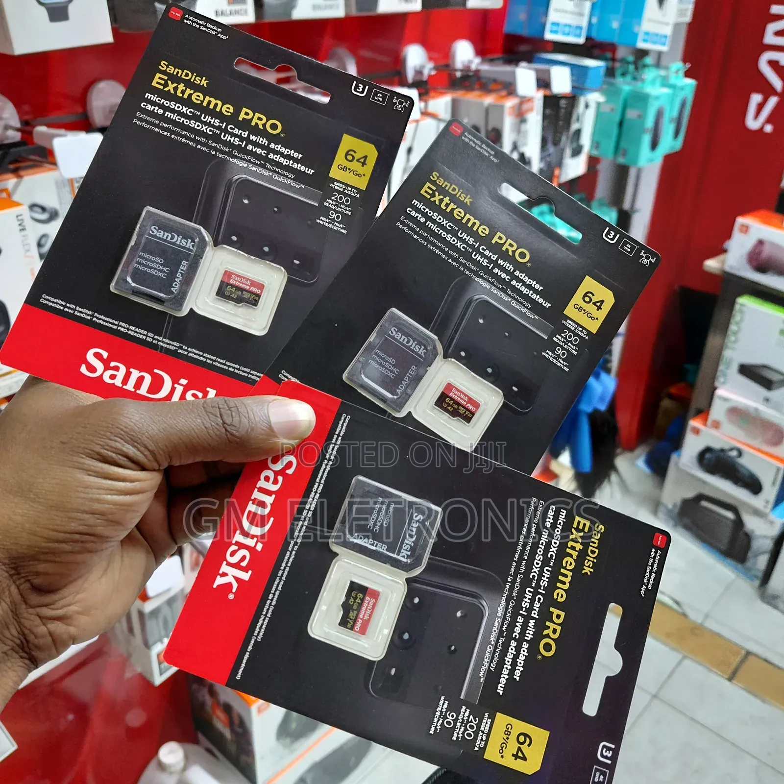 SanDisk 64GB Extreme PRO MicroSD for Smart Phone, Tablet, Drones.