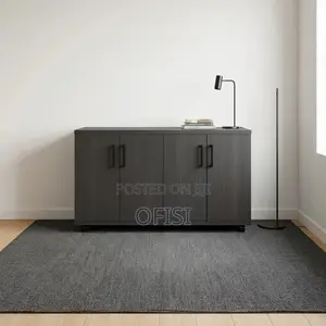 Office Cabinet; 4 Door Wooden Storage Credenza