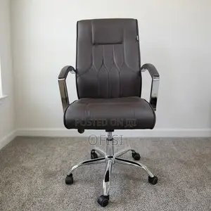Office Chair; Brown High-Back Executive Office Seat