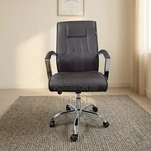 Office Chair; Brown High-Back Executive Office Seat