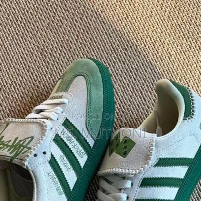 Adidas X Stussy Samba White Green :Size 39-45